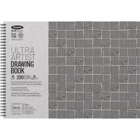 Anupam Ultra Artist Book A3 | Wiro Binding Notebook | Durable Acid Free Cartridge Paper 200Gsm (25 Sheets, 50 Pages) | Ideal For Kids, Beginners, Artists & Professionals