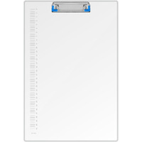 Anupam Plastic Clip Board, Transparent 24X36Cm, A4 Letter Size Clip Board For Nurses, Students, Office And Women, Clip Board With Pen Holder And Low Profile Clip
