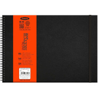 Anupam Sketcho Sketchbook Hardbound, Landscape Opening A5 Size, 140 Gsm Acid Free Natural Shade Paper With Elastic Closure (128 Pages), Watercolor;Acrylic;Gouache