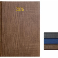 Anupam Dash 2026 Diary With Dates, 2026 Daily Planner Full Page Two Day With Monthly Calendar, New Year Diary 2026 80 Gsm Size B5 25X17Cm, 365 Days Aesthetic Book & Daily Notebook - Wood Brown