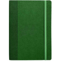 Anupam Sway Lined Journal Notebook, 192 Pages College Ruled Notebook, 80 Gsm Thick Paper, A5 Leather Textured Pu Cover With Designer Engraving Journals For Writing Office School Supplies (Green)