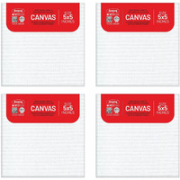 Anupam Primed Canvas Board For Painting, Canvas Boards 4 Pack Size 5X5 Blank Painting Canvas Panels For Oil, Acrylic Paint Gouache And Tempera For Beginners & Artists (Pack Of 4)