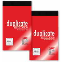 Anupam 11X19 Cm Size Duplicate Book With Carbon & Index Ruled Sheets Pad For Replicate, Record, Organize And Work Order Receipt Book (Size : 00, Pack Of 2)