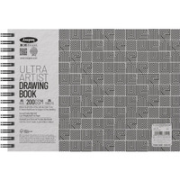Anupam Ultra Artist Book A5 | Wiro Binding Notebook | Durable Acid Free Cartridge Paper 200Gsm (25 Sheets, 50 Pages) | Ideal For Kids, Beginners, Artists & Professionals, Acrylic