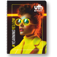 Anupam Uth Kraft 6 Subject Notebook 22 Cm X27 Cm,70 Gsm,150 Sheets(300 Pages) College Ruled Spiral Multi Subject Notebook With 6 Colored Dividers For Work,School Supplies,Home&Office,Writing Journal