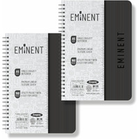 Anupam Eminent 1 Subject Notebook A5, 70 Gsm, 40 Sheets (80 Pages),College Ruled Spiral Subject Notebook For Work, School Supplies, Home & Office, Writing Journal | 14 Cm X 21 Cm (Pack Of 2)