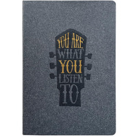 Anupam Natal A5 Ruled Journal Notebook 192 Pages 80Gsm Lined Notebook 100% Recycled Paper Cover With Gold Foiling Designer Titles Journal For Notes Taking & Writing In School And Office (Grey)