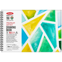 Anupam A4 Premium Artist Drawing Book Acid-Free Ph Natural Optimal Shade Paper Cartridge Paper 140Gsm Wireo Lay-Flat Design Book For Marker Colored Pencil Charcoal Pastel (40 Sheet, 80 Pages)