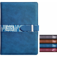 Anupam Slide Diary 2026 With Dates, 80 Gsm Full Page Per Day With Monthly Calendar, New Year Diary 2026 Size A5 (21X14Cm) 365 Days Lines Textured Pu Cover, Pen Holder And Loop Closure (Blue)