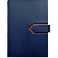 Anupam Lavish B5 Pu Leather Journal 80Gsm Lined Paper With Magnetic Flap Closure And Pen Holder Ideas For Writers, Journalers, Business Meetings & Students (Blue)