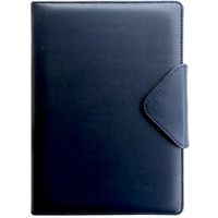 Anupam Flynn A5 Ruled Journal Notebook 192 Pages 80Gsm Lined Notebook Spongy Leather Textured Pu Cover With Magnetic Closure For Engineering, Notes Taking & Writing In School And Office (Blue)