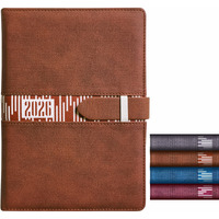 Anupam Slide Diary 2026 With Dates, 80 Gsm Full Page Per Day With Monthly Calendar, New Year Diary 2026 Size A5 (21X14Cm) 365 Days Lines Textured Pu Cover, Pen Holder And Loop Closure (Brown)