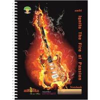 Amblitz Unruled Spiral Notebook | 300 Pages | A4 Size | 21 X 29.7 Cm | 70 Gsm Thick Paper | Long Notebook Unruled | Motivational Quotes On Attractive Cover |