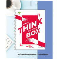 Amblitz Spiral Notebook | 18 X 24 Cm | B5 Size | School/College Students's Choice For Note Making | 70 Gsm Thick White Paper | Diary Size | Personal & Office Use | (160 Pages, Unruled Notebook)