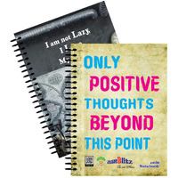 Amblitz 5 Subject Spiral Notebook - 200 Pages, Ruled (A5 Size, Pack Of 2, 0721)