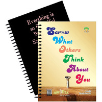 Amblitz 5 Subject Spiral Notebook - 200 Pages, Ruled (A5 Size, Pack Of 2, 0822)