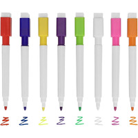 Corslet 8 Pcs Magnetic Color Wet Erase Markers With Eraser 8 Colors With Low-Odor Ink, Whiteboard Pens, Highlighters For Soft Whiteboard, Menu Board, Chalkboard Blackboard