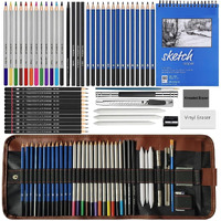 Corslet 52Pc Drawing Pencils With 50 Sheets Sketchbook A5 Shading Pencils Set Drawing Kit Sketching Kit Sketch Pencils Set Charcoal Pencils For Artists Watercolor Colour Pencils Graphite Pencil Set