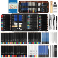 Corslet 184 Pc Art Pencil Supplies Artist Drawing Kit Sketch Set Shading Pencil Set Including Graphite Pencil Sketch Kit Drawing Watercolours Oil Pastel Colour And A5 Sketchbook