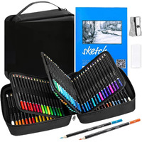 Corslet 123 Pc Art Supplies 120 Colour Pencil Set For Adults Coloring With Sketchbook Eraser Sharpener Professional Artists Pencil Colour Set For Drawing Sketching Blending Shading Oil Based Colours