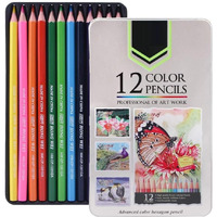 Corslet 12 Pcs Colour Pencil Set For Kids Pencil Colour Set 12 Shades Coloring Pencil Colour For Drawing Coloring & Shading Drawing Colour Pencils With Iron Box Artist Colour Pencil Set
