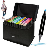 Corslet 120 Dual Tip Art Markers Set With Carrying Case | Twin Head Permanent Sketch Pens For Kids & Adults | Multicolor Markers For Drawing, Painting, Calligraphy & Craft