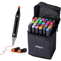 Corslet 30 Pcs Fine And Broad Dual Tip Alcohol Markers Set Alcoholic Markers Sketch Pen Set For Kids Sketch Colour Markers For Drawing Coloring & Sketching Art Supplies For Artist Drawing Marker