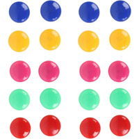 Yajnas Pack Of 20 Colorful Opaque Magnet For Magnetic White-Boards - Sticky Stick Notes, Photos, Charts Notice Board/Planning Magnets - Fridge Magnetic Button, 30 Mm, Random Color