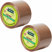 Yajnas 72Mm X 100 Meters, 3 Inch, Pack Of 2, Brown Bopp Self-Adhesive High-Strength Packing Tape Rolls | E-Commerce Packaging For Home, Office & Box