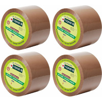 Yajnas 48Mm X 35 Meters, Pack Of 4, Brown Bopp Tape Self Adhesive High-Strength Packing Tape Rolls, Packaging Tape | Brown Cello Tape | E Commerce Packaging Tape For Home, Office Use & Box Packaging