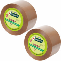 Yajnas 48Mm X 200 Meters, Pack Of 2, Brown Bopp Tape Self Adhesive High-Strength Packing Tape Rolls, Packaging Tape | Brown Cello Tape | E Commerce Packaging Tape For Home, Office Use & Box Packaging