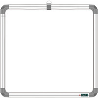 Yajnas 1X1 Feet /28X28 Cm Non Magnetic White Board With Chalk Board, Heavy-Duty Aluminium Frame, Green White Board (Pack Of 1)