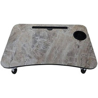 Yajnas Wooden Multipurpose Foldable Laptop Table With Cup & Tab Holder| Table Holder Study Table, Breakfast Table, Foldable And Portable Table| Color - Marble Dark