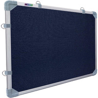 Eduway 2X1.5 Feet Notice Board/Pin Up Board/Bulletin Board/Display Board/Soft Board With High Resilience Foam Fabric For School, Office, Home With (20 Push-Up Pins), (Blue - 41X59 Cms)'