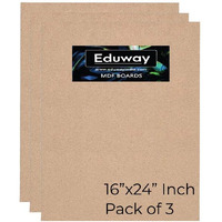 Eduway 16X24 Inch Mdf Board Wood Sheet For Mandala , Lippan, Resin Art & Craft, 4Mm Thick, Pack Of 3 - Premium Cardboard Material For Artists, Art And Craft Students - Hard Cutout In Small And Large Sizes (40X60 Cms)