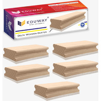 Eduway Premium Delta Wooden White Board/Chalkboard Wooden Duster Eraser | Perfect Clean For Blackboard & Durable | Ideal For Teacher, Office, Kids, And Home | Pack Of 5