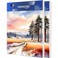 Eduway Premium Cotton Canvas Pad (12X10 Inch)| For Acrylic, Oil Painting, Drawing, Sketch & Wet Art Media | Ideal For Hobby Artist, Professional & Beginner | Acid Free, Durable 20 Sheet, Pack 2, White