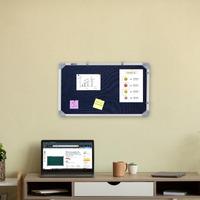 Eduway 2X1 Feet Notice Board With High Resilience Foam Fabric For School, Office, Home With (20 Push-Up Pins) (Blue - 59X29 Cms)