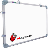 Eduway (Magnetic) 2X3 Feet Whiteboard | Ideal Use For Home, Office, Kids With Sliding Hanging Clips, Robust Aluminum Frame And Smooth Melamine Surface (91.44X60.96 Cms)