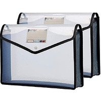 Fedus Pack 2, Document Holder Envelope Folder, File Storage Bag With Snap Button Transparent Plastic Files For Certificates & Legal Documents Organizer