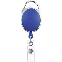 Fedus 1Pcs Id Badge Card Holder Oval Pulley Retractable Reel Blue