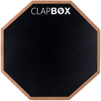 Clapbox Drum Practice Pad - 12 Inches With Bag, Black (Practice Pad & Bag Only)