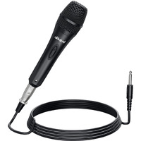 Akkord Wired Handheld Microphone For Singing, Dynamic Vocal Mic With On/Off Switch, 1/4" Jack Cable Included  Ideal For Karaoke, Pa Systems, Speakers, Stage & Public Speaking