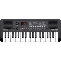 Akkord 37 Keys Music Keyboard  Black Edition | Midi Usb-C, Touch Response, 200 Rhythms, Tones & 40 Demos, Led Display, Portable Beginner Piano Compatible With Garageband.