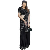 Yashika Women's Satin Moss Saree|Sarees for Women (AZ-YS-P1-GUDDI BLACK)