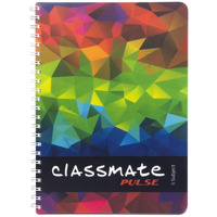Classmate Pulse 6 Subject Spiral Notebook - Pack of 1 | Single Line | 300 Pages | A4 - 29.7cm x 21.0cm | Attractive Cover Designs | Soft Cover | Notebooks for College Students