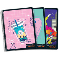 Classmate Pulse Long Book - 180 Pages | Single Line | 29.7cm x 21.0cm | Wiro Binding | Pack of 3 Notebooks | Ruled Long Size Notebook for Students