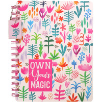 DOODLE Hardbound Spiral Notebook Diary with Bookmark Dangler and 100+ Stickers | B5 | 160 Undated Ruled Pages | 80 gsm Acid Free Paper | Open Flat and Write Comfortably - Magic Moments