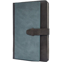 AccuPrints Diary Grey Green Hard Bound A5 or 5.8 * 8.3 inches Notebook Diary with PU Leather Belt Lock Pages 200 for Office