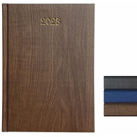 Anupam Dash 2025 Diary with Dates, 2025 Daily Planner Full Page Per Day with Monthly Calendar, New Year Diary 2025 80 GSM Size A5 21x14cm, 365 Days Aesthetic Book & Daily Diary for Office - Wood Brown